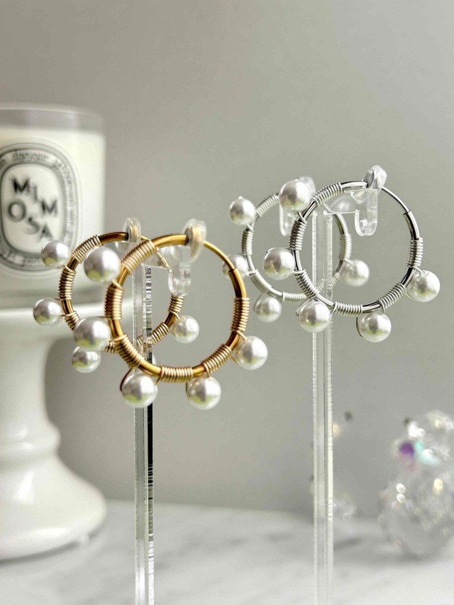 6/25 20:00-販売開始 Orbit Pearl Hoop Earring