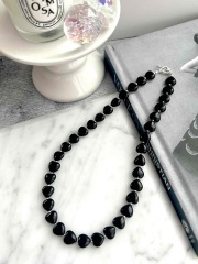 【ALUM+】SV925 Black Heart Onyx Necklace