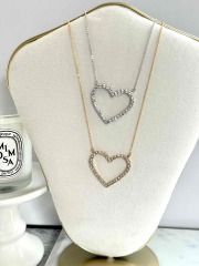 Open Heart Short Necklace