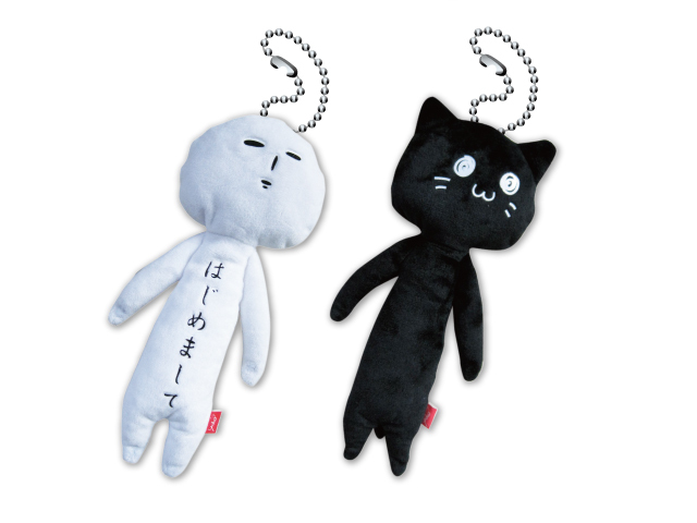 マグネット入りマスコット ゆきお／ねこすけ（マグネット入り）