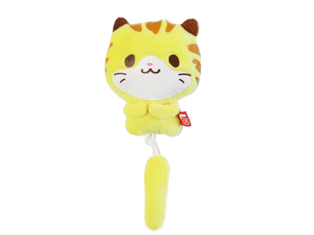 じゃれねこちゃんとひまわり　ヘアクリップ　とらねこ じゃれねこちゃんとひまわりヘアクリップとらねこ