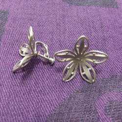 フラワーアクセサリーベースイヤリング用