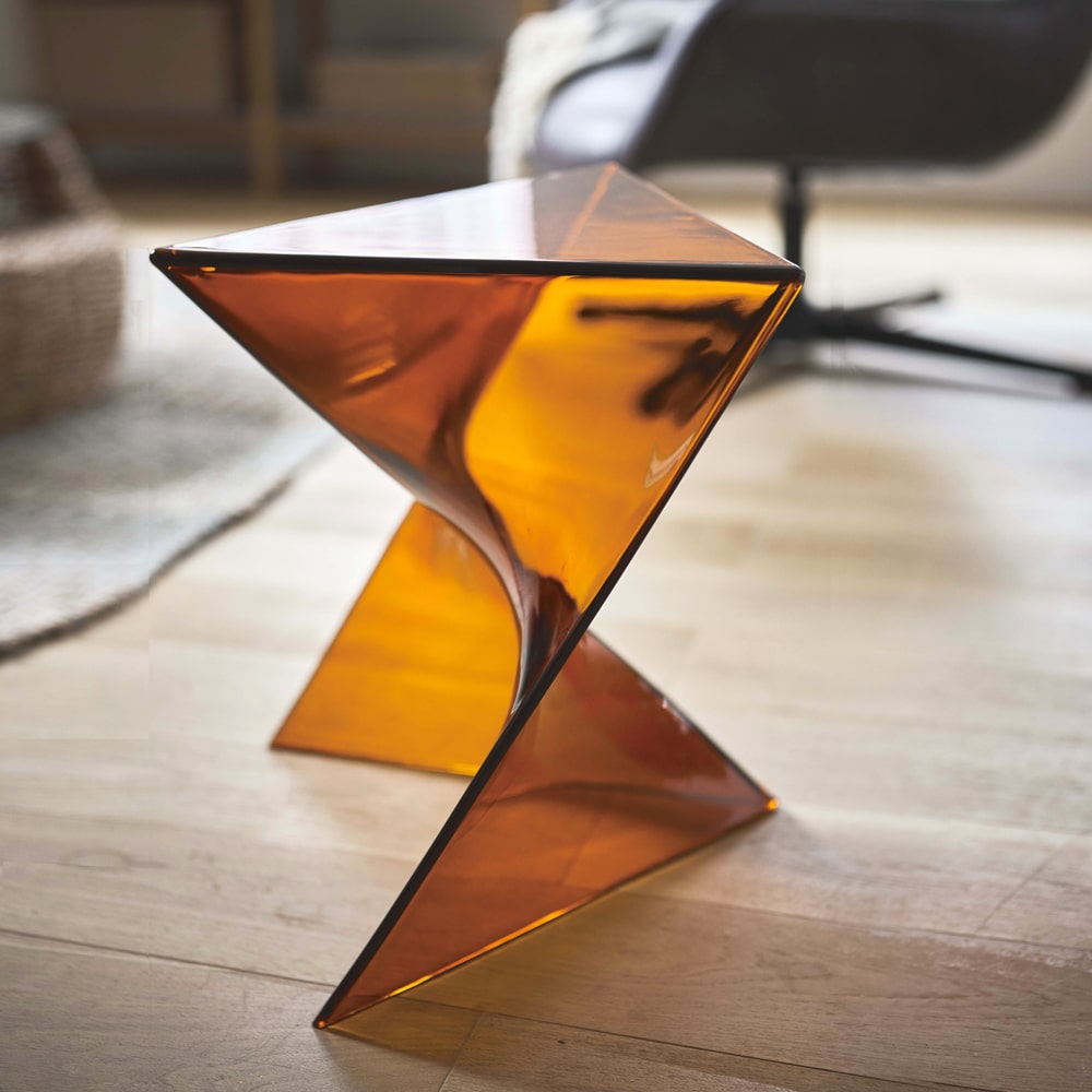 アンバー色サイドテーブル