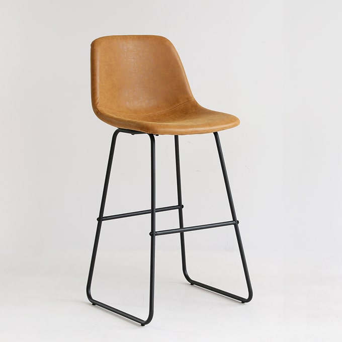 ハイスツール　座面キャメル