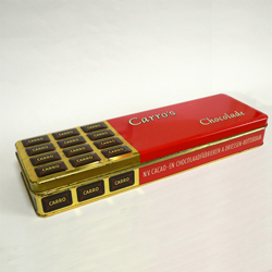 アンティーク・チョコレートtin缶ケース｜アンバーデザイン