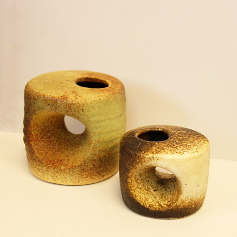 ヴィンテージ陶器フラワーベース