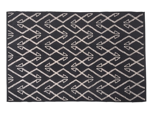 モノトーンのコットンラグ　130X190