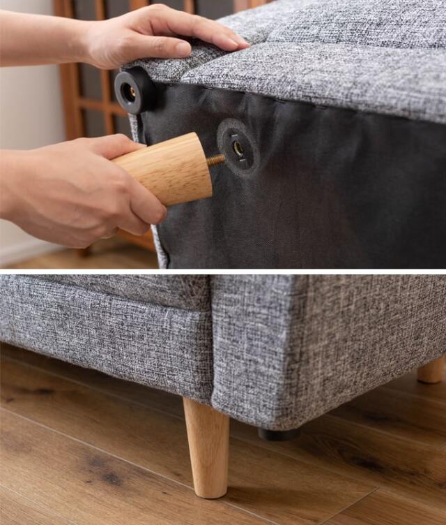 脚をつけても外しても使えるソファ