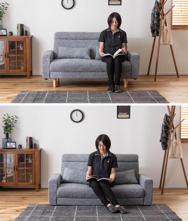 ノーマルとフロアタイプのソファ