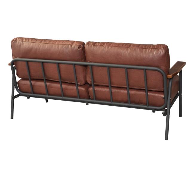 鉄脚2人掛けソファ後ろ面