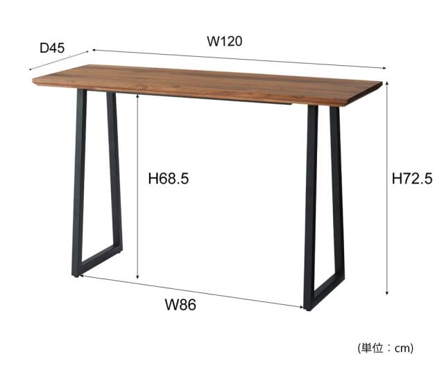 シンプルデスク　サイズ詳細