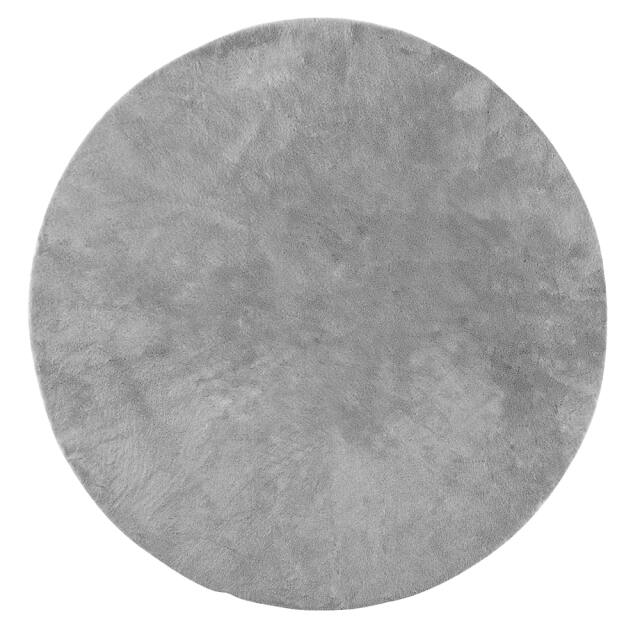 まるいラグマット150cmグレー