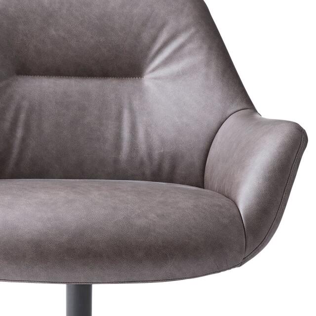 ラウンジチェア　合皮ブラウン