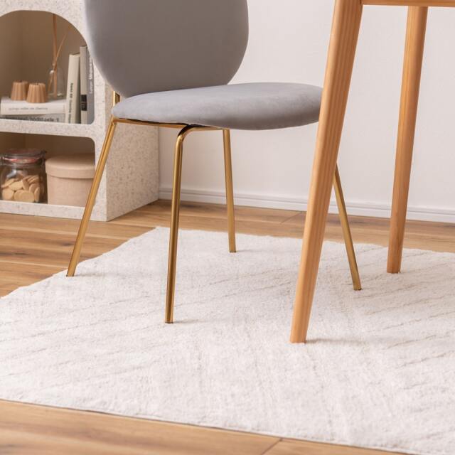 白いコットンラグ130X190