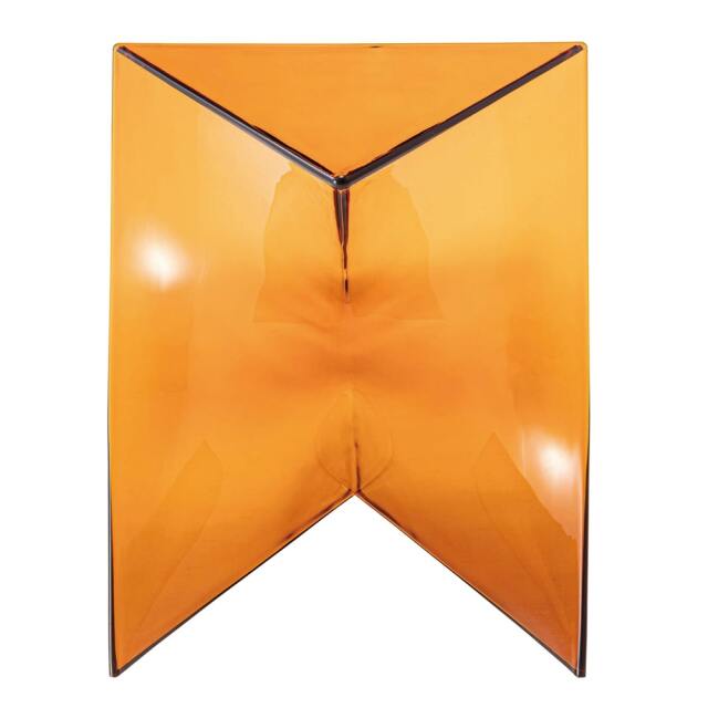 アートなアンバー色サイドテーブル