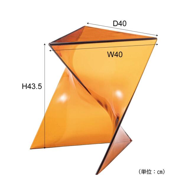 透明なサイドテーブル　サイズ詳細