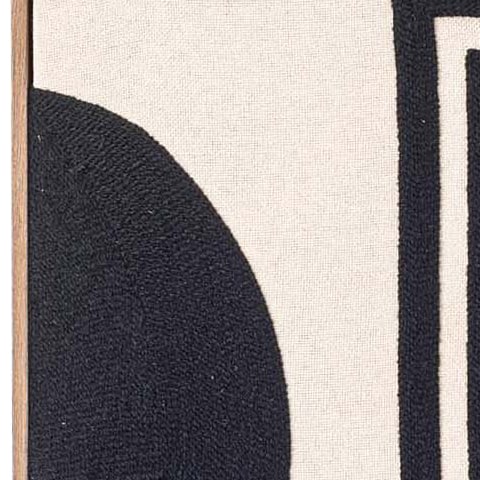 ファブリックパネル　黒アイボリー