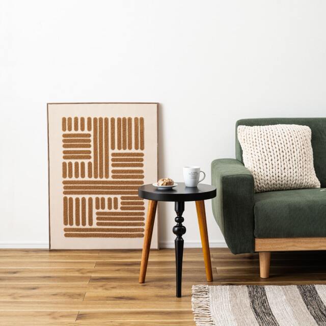 モダンなデザインのファブリックパネル