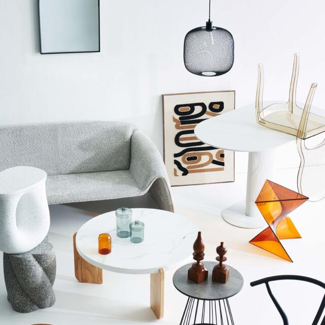 レトロなファブリックアートパネル　黒ブラウン