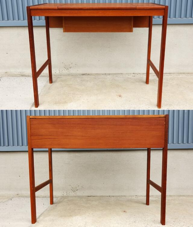 鏡台になるミラー付きデスク