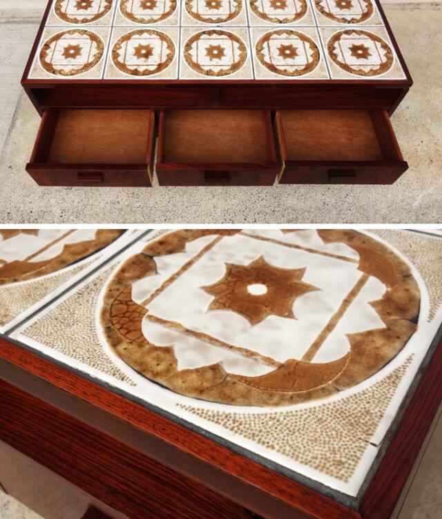 北欧ヴィンテージ・タイルトップTVボード｜アンバーデザイン