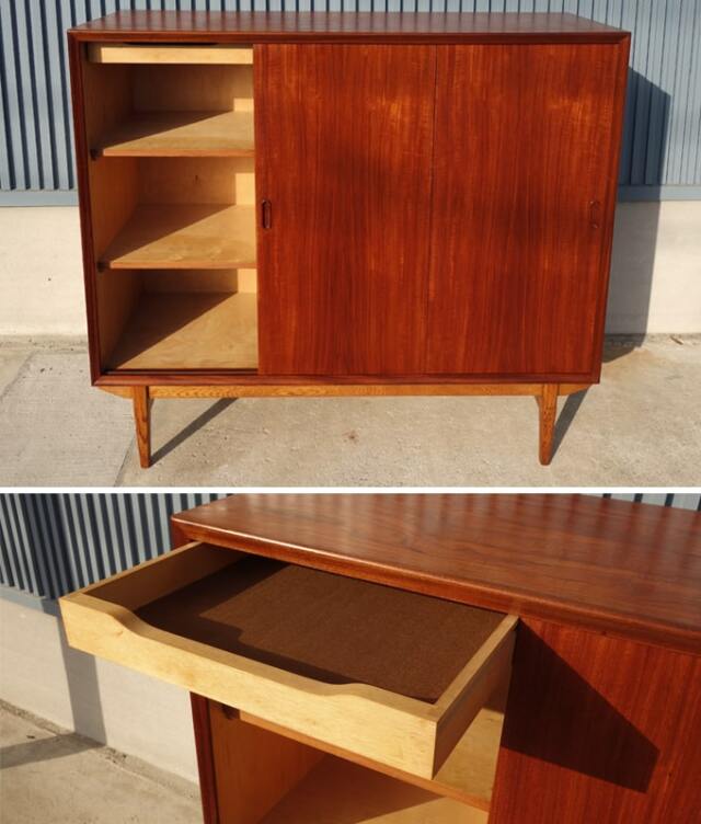 北欧キャビネット戸棚　左側内部