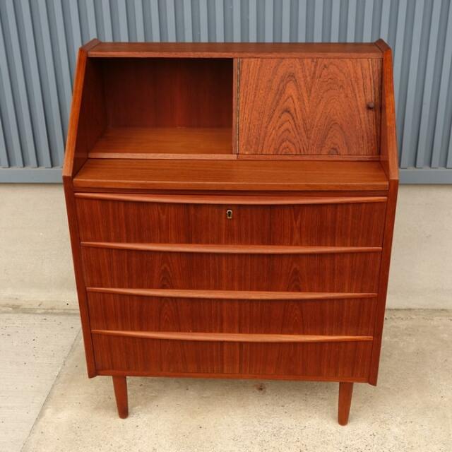 ヴィンテージ木製ライティングビューロー