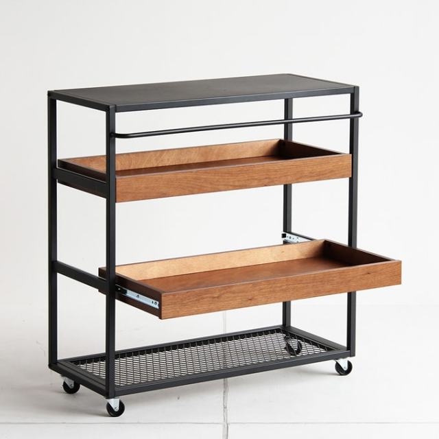 ウォルナットとアイアンの棚　おしゃれ家具