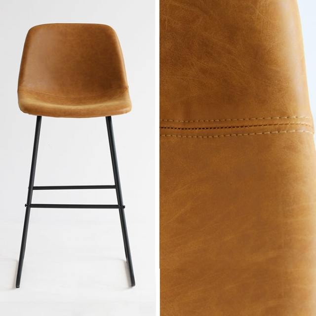 レザースツール　キャメル
