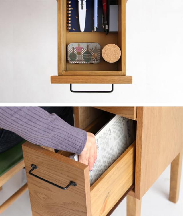 デスクひきだし2段