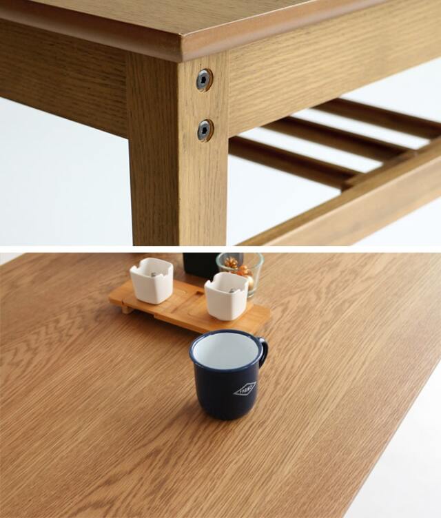 ナチュラルなオークのダイニングテーブル