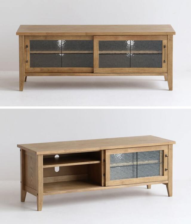 レトロナチュラルな木製テレビ台