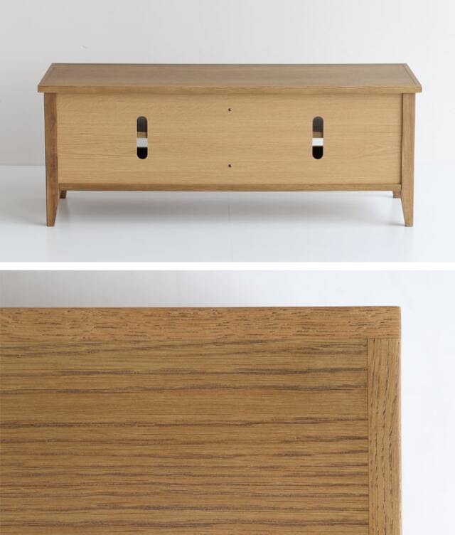 オークのローボード裏面