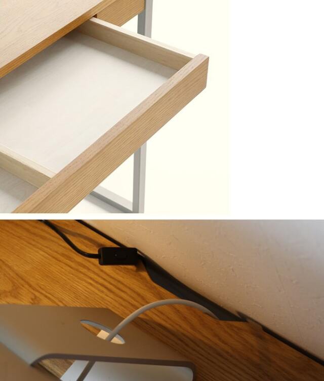 オーク幅120デスクひきだし内