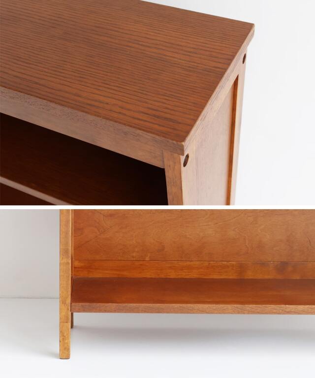 オーク小さめシェルフ　ブラウン