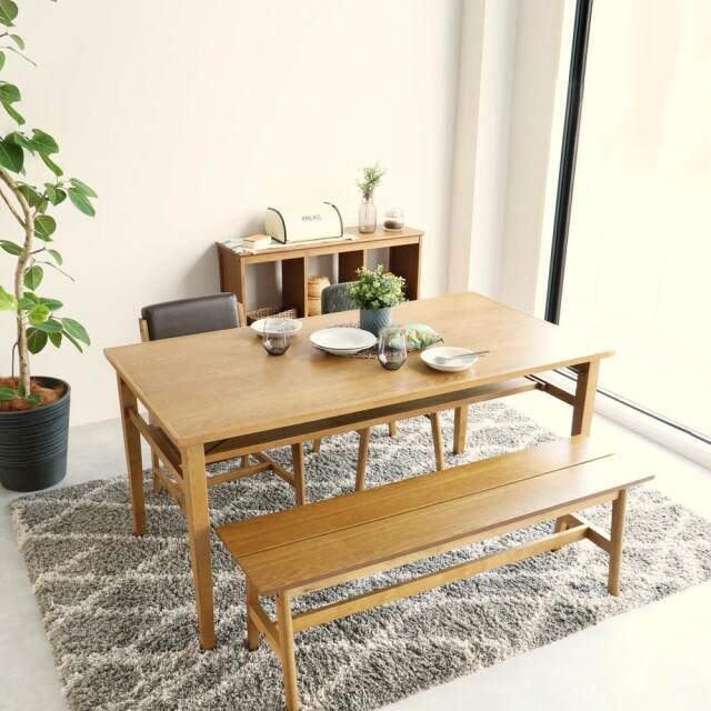 オークのダイニングテーブル幅150