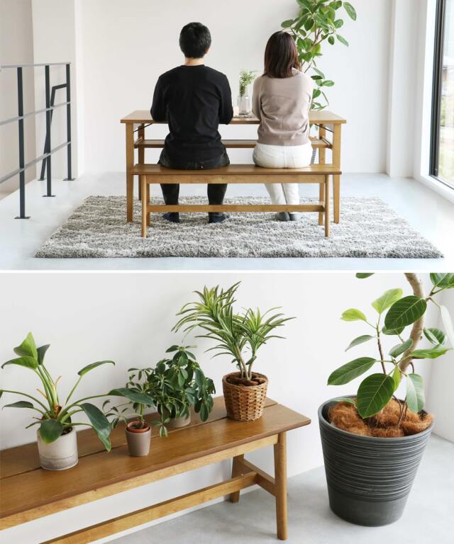 2人掛けベンチとしてもプランター台にも