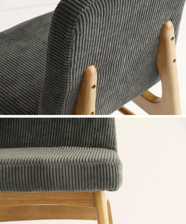 背もたれもクッションの効いた椅子