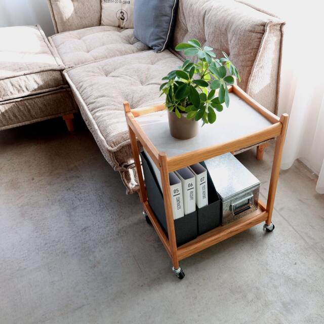 英国製 アンティーク 真鍮製 キッチンワゴン ワゴンカート 73041