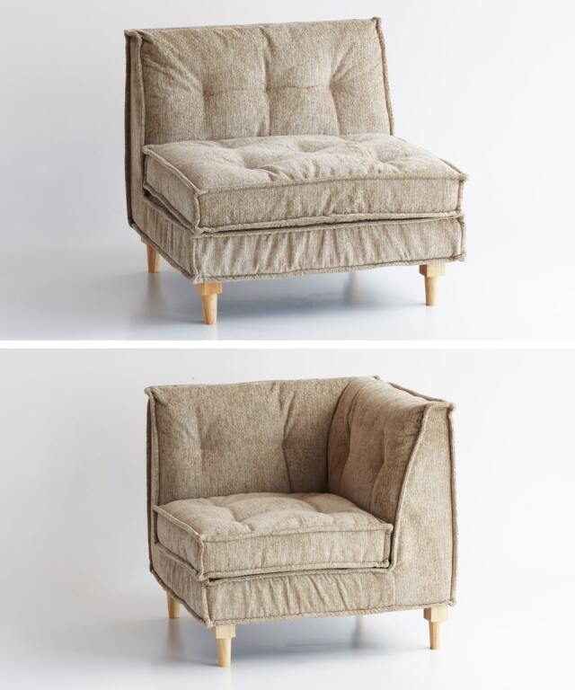 シングルソファとコーナーソファ