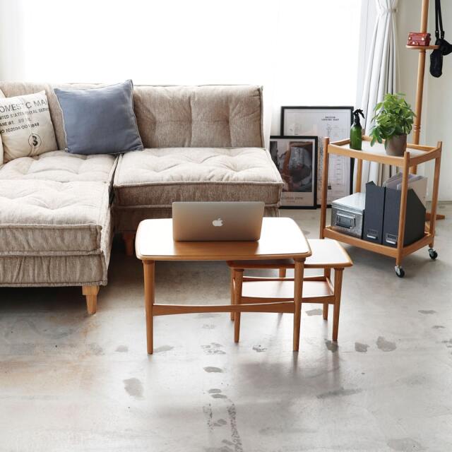 2連ネストテーブル・オーク