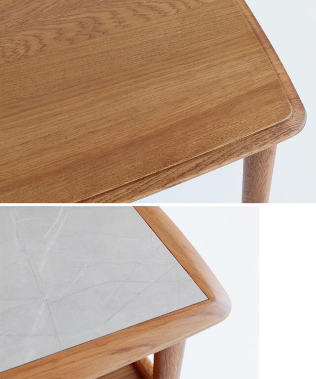 テーブル代はオークで省は石目調