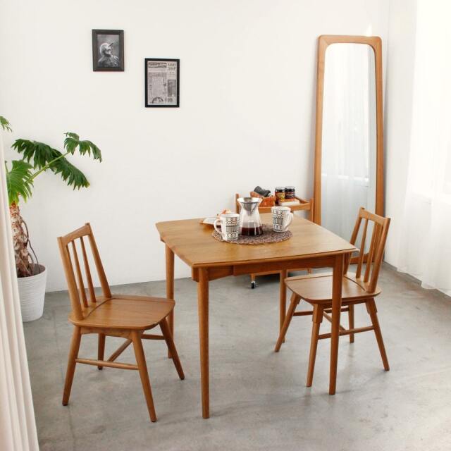 オーク材2人用ダイニングセット｜北欧家具通販 アンバーデザイン