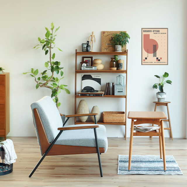 異素材ミックスが格好いい２シーターソファ