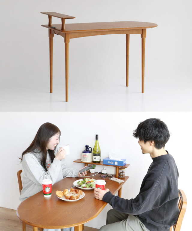 壁沿いに置けるダイニングテーブル