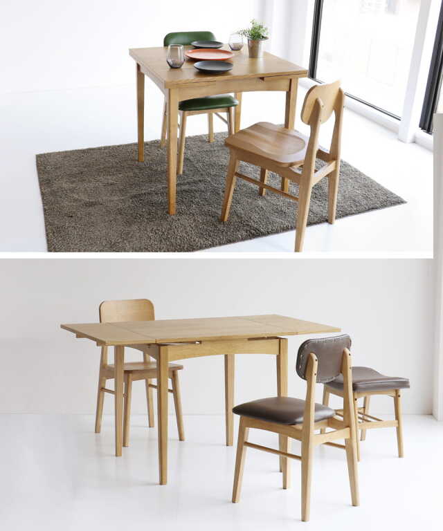 片側テーブルだけ引き出して使える