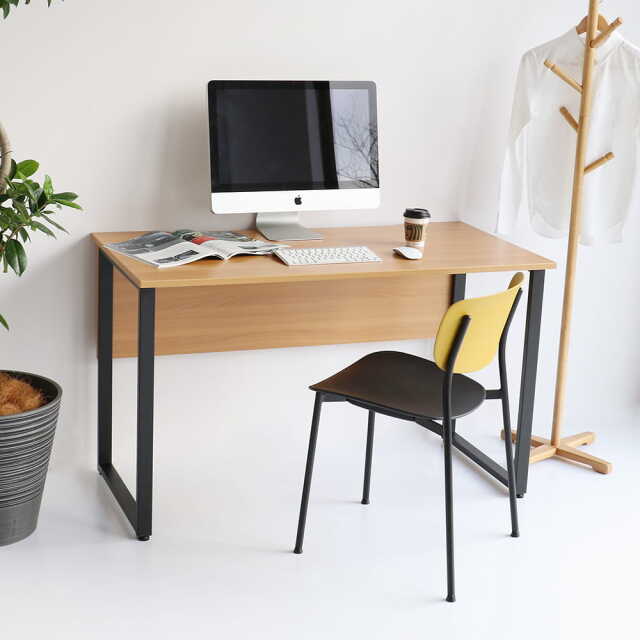 オフィスデスク鉄脚　ナチュラル