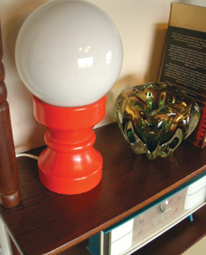 ボールシェードのテーブルライト｜ヴィンテージ雑貨アンティーク照明