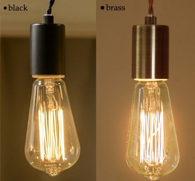 バルブライト　黒・真鍮色