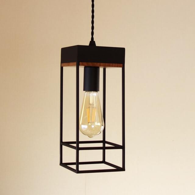 LED電球付き黒ペンダントライト